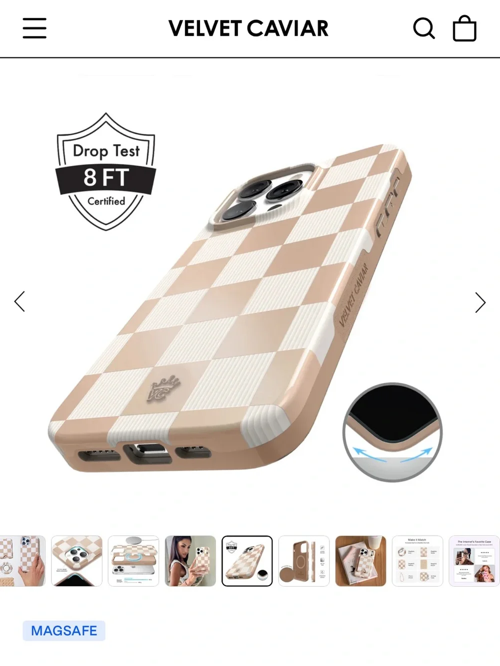 NWT Velvet Caviar iPhone 15 Pro Max phone case